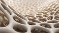 Smooth surface of a cellular lattice with soft light, abstract organic 3D texture inspired by bone and biodesign structures Royalty Free Stock Photo