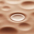 Surface tension of the water and the fine texture of the underlying Royalty Free Stock Photo