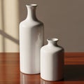 Smooth surface of the vases reflects light, creating subtle highlights Royalty Free Stock Photo