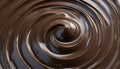 Smooth surface very dark chocolate cream. Melted chocolate background. Royalty Free Stock Photo