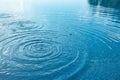 Blue water texture with ripples and rings Royalty Free Stock Photo