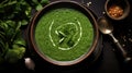 smooth texture spinach green