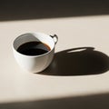 The smooth texture and subtle sheen of the cup offering a minimalist Royalty Free Stock Photo