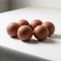 The smooth texture and uniform color of the eggs indicate they are Royalty Free Stock Photo