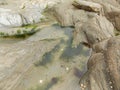 Smooth tide pools at the beach Royalty Free Stock Photo