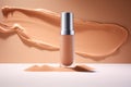 Smooth tone in a bottle: beige foundation for perfect makeup coverage Royalty Free Stock Photo