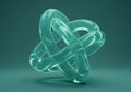 Three Dimensional Transparent Geometric Knot Structure Isolated Visualization Design Royalty Free Stock Photo