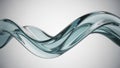 Smooth transparent liquid wave with subtle blue-green tint on a light background abstract Royalty Free Stock Photo