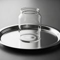 Smooth transparent surfaces with a visible rim accentuating its simple Royalty Free Stock Photo