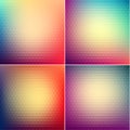 Smooth triangular colorful backgrounds set