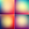 Smooth triangular colorful backgrounds set Royalty Free Stock Photo