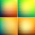 Smooth triangular colorful backgrounds set Royalty Free Stock Photo