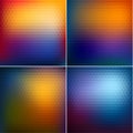 Smooth triangular colorful backgrounds set Royalty Free Stock Photo