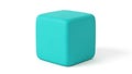 The cube looks solid and evenly colored with no visible texture or Royalty Free Stock Photo