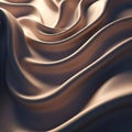 Smooth, undulating folds of fabric-like material, colored in shades of beige and brown, Royalty Free Stock Photo
