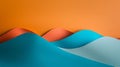 Smooth, undulating shapes in vibrant shades of orange, teal, and light blue create a visually appealing abstract Royalty Free Stock Photo