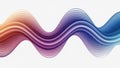 Smooth, undulating wave pattern featuring gradient colors ranging from Royalty Free Stock Photo
