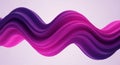 Smooth flowing wave of vibrant pink and deep purple gradient fluid abstract background Royalty Free Stock Photo