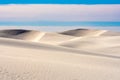 Smooth Untouched Dunes Under A Cloudy Sky Royalty Free Stock Photo