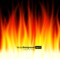 Smooth vertical burning fire blaze heat flammable light energy background realistic vector