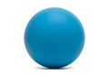 A smooth and vibrant blue spherical object against a plain background Royalty Free Stock Photo