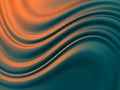 Smooth Wavy Gradient of Teal and Orange with Soft Lighting and Subtle Texture abstract wave Royalty Free Stock Photo