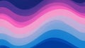 Smooth wavy layers of pink purple and blue gradient colors creating a soft flowing abstract pattern Royalty Free Stock Photo