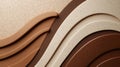 Smooth, wavy stripes in various shades of brown and beige create a visually appealing abstract pattern, perfect for Royalty Free Stock Photo