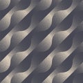 Smooth Wavy Strips Seamless Pattern Trend Dot Work Abstract Vector Background