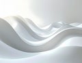 Smooth White Abstract Waves With Soft Lighting Creating a Serene and Minimalist Landscape Royalty Free Stock Photo