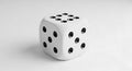 Smooth white die with black spots displays seven, five, and eight on its faces Royalty Free Stock Photo