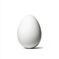 Simple white egg resting on a smooth surface with soft shadows Royalty Free Stock Photo