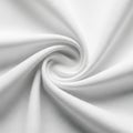 Smooth white fabric with a spiral fold at the center, creating a swirling pattern. The texture Royalty Free Stock Photo