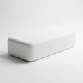 Smooth White Rectangular Object with Rounded Corners on a Light Gray Gradient Background Royalty Free Stock Photo
