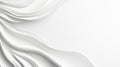 Smooth white waves create minimalist and elegant background design