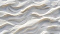 Smooth, wind-swept white sand forms a mesmerizing wavy pattern, resembling gentle ripples across a sunny beach, creating Royalty Free Stock Photo