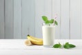 Smoothie banana mint organic. Generate Ai