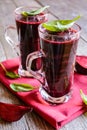 Smoothie with beetroot, spinach and lemon Royalty Free Stock Photo