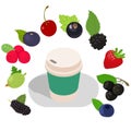 Smoothie concept banner, isometric style Royalty Free Stock Photo