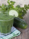 Smoothie of cucumbe .