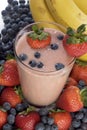 Smoothie and fruit Royalty Free Stock Photo