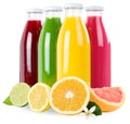 Smoothie fruit juice orange fruits smoothies in bottle square is