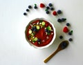 Smoothie red bowl Royalty Free Stock Photo