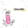 Smoothie set in bottle Royalty Free Stock Photo