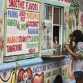 A Smoothie Truck at a Roadside Fruit Stand, Maui, Hawaii