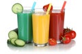 Smoothie vegetable juice with vegetables isolated