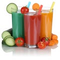 Smoothie vegetable juice with vegetables isolated