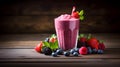 Smoothie: Vibrant High-Resolution Image of Nutritious Blended Beverage