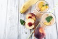 smoothies with berries and fruits Royalty Free Stock Photo