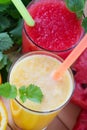 Smoothies from orange and tangerine Royalty Free Stock Photo